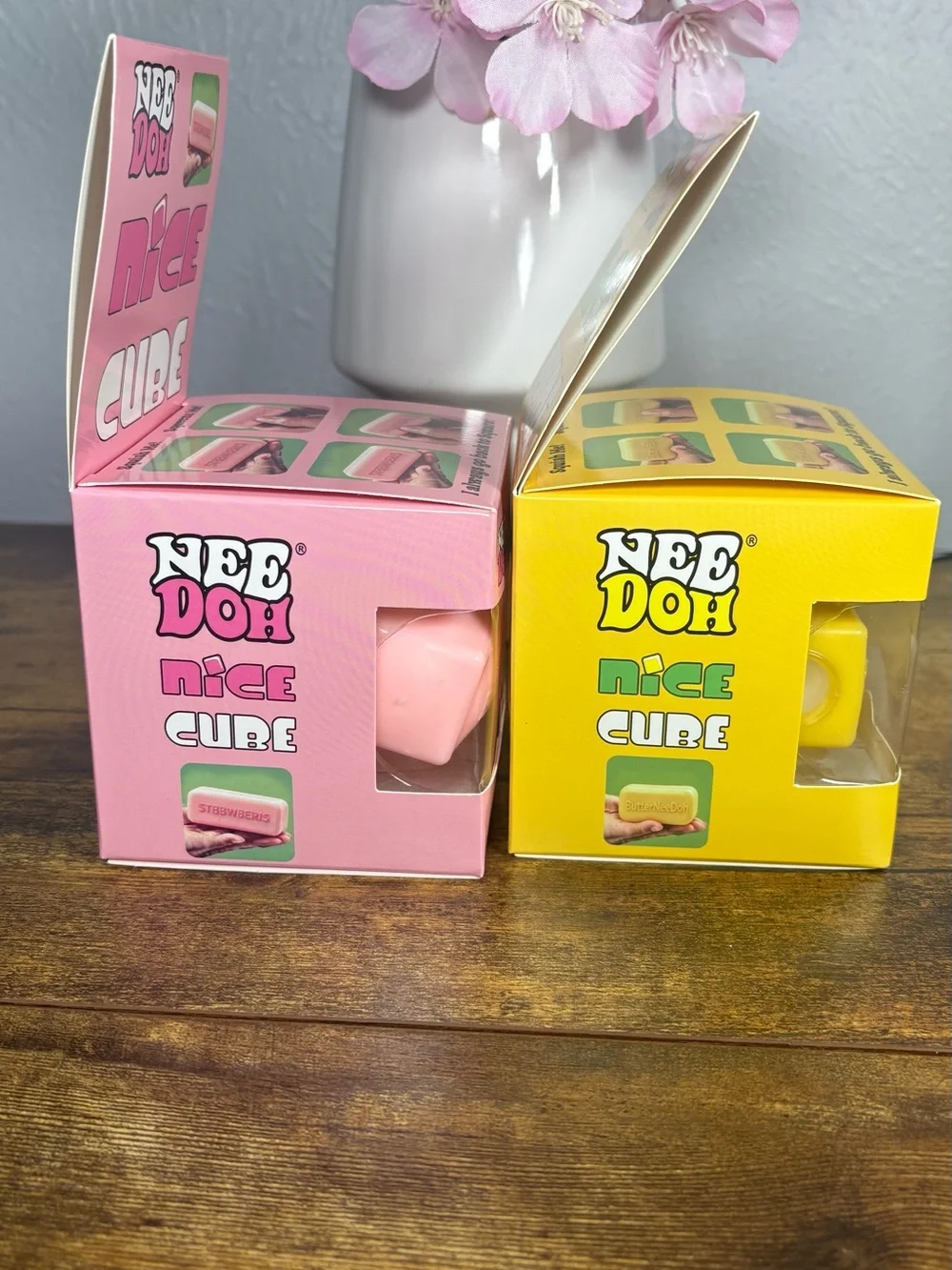 NeeDoh Nice Cube Butter - Pink & Yellow